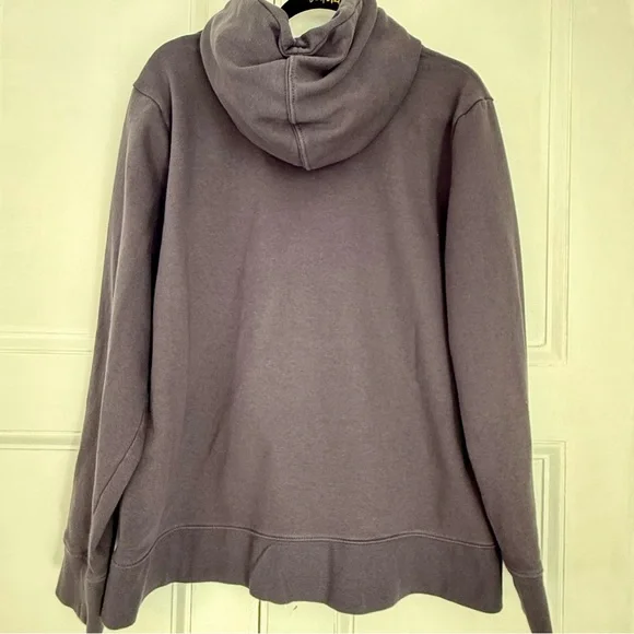 The North Face Slate Blue Hoodie XXL - Vertical Multi-Color Logo - Picture 2 of 4